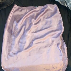 Lavender Lace Trim Slip Skirt
